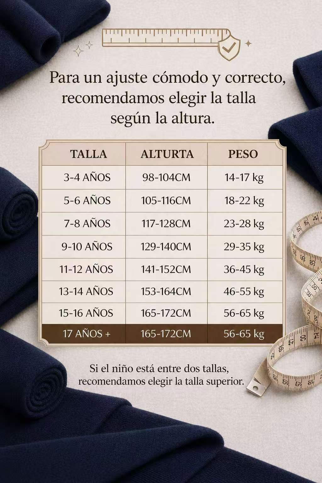 Leotardos Infantiles de Algodón Peinado – Pack 2 Pares Medias Escolares Suaves y Resistentes, Transpirables, Antipilling, Uso Diario, Tallas 3-16 Años (Altura hasta 172 cm)