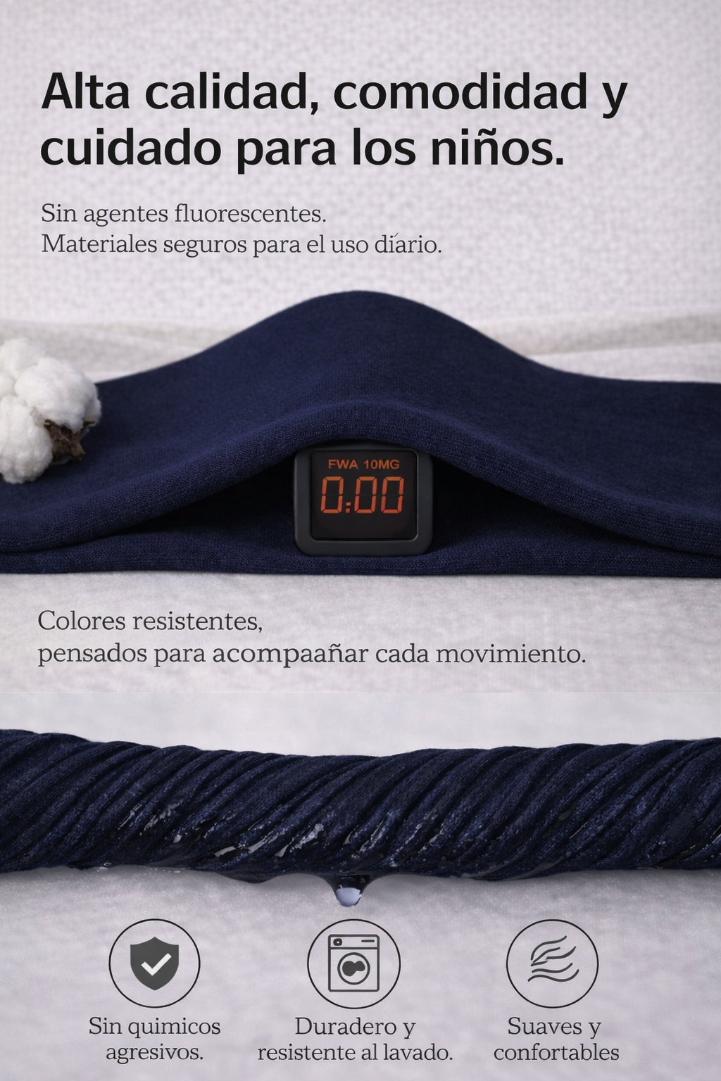 Leotardos Infantiles de Algodón Peinado – Pack 2 Pares Medias Escolares Suaves y Resistentes, Transpirables, Antipilling, Uso Diario, Tallas 3-16 Años (Altura hasta 172 cm)